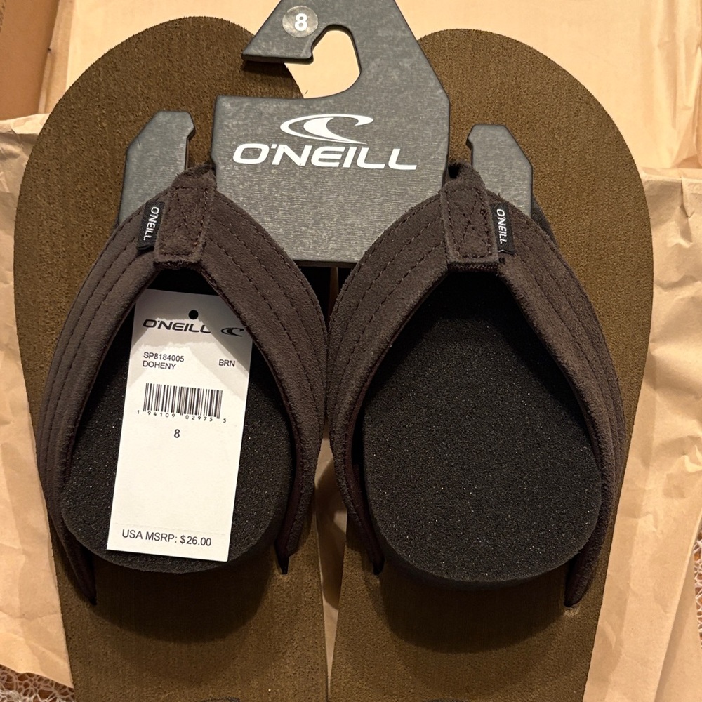 New O'Neill Brown Men's Flip-Flops
